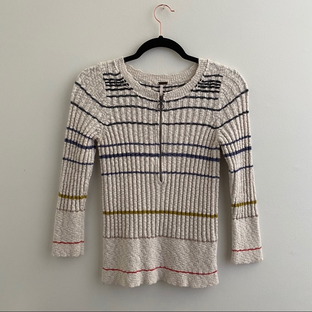 Free People Tops | Zip Sweater Long Sleeve | Sz M